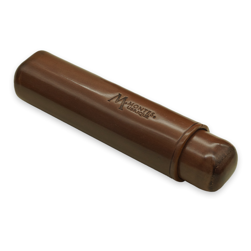 Montes Gerçek Deri El Yapımı Puro Kılıfı Tekli (52 Ring) Roma