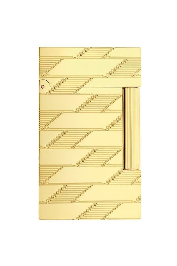 S.T. Dupont Line 2 Cling 1872 Monogram Gold Puro Çakmağı 16178