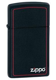 Zippo Slim Black Matte Red Frame Çakmak