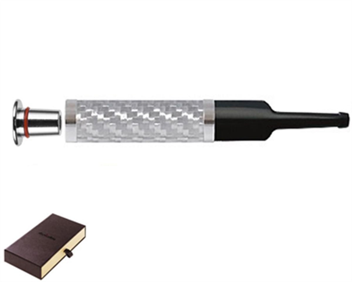 Denicotea 25007 Karbon Filtreli 6-9mm Lüks Slim Sig.Ağızlığı Karbon Silver