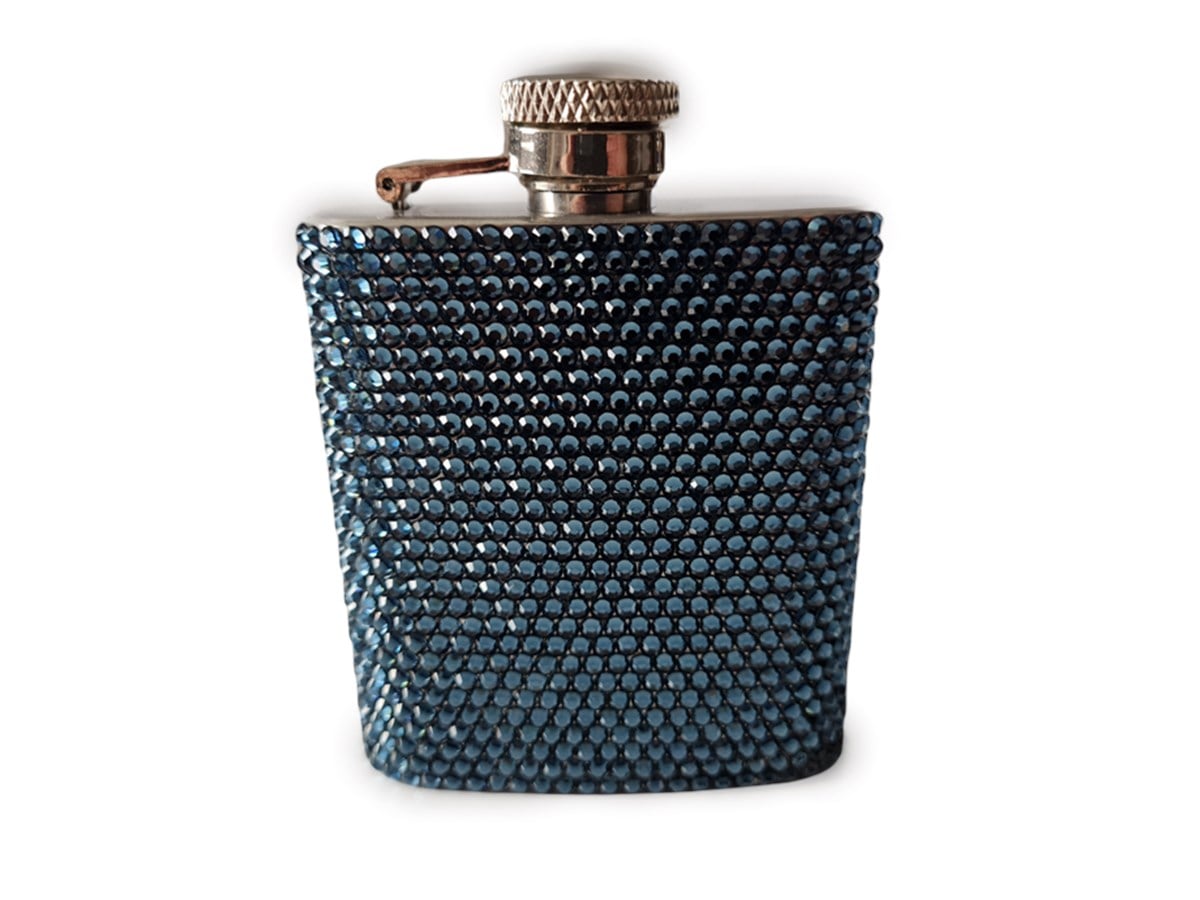 Swarovski Taşlı Kaplı Matara Dark Blue(Outlet)