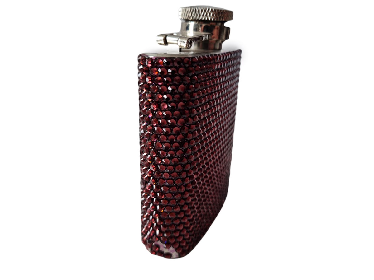 Swarovski Taşlı Kaplı Matara Dark Red(Outlet)