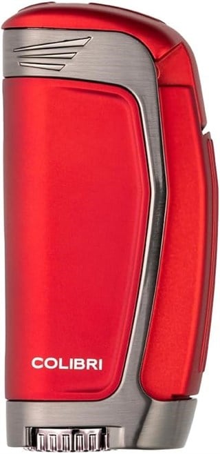 Colibri Enterprise E3 Kırmızı/Gunmetal Gold Üç Torch Puro Çakmağı