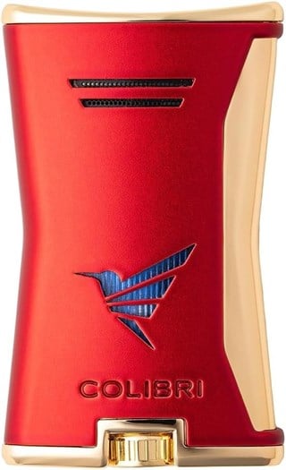 Colibri Slim Kırmızı/Gold Tek Alevli Puro Çakmağı