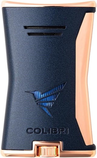 Colibri Slim Lacivert/Rose Gold Tek Alevli Puro Çakmağı