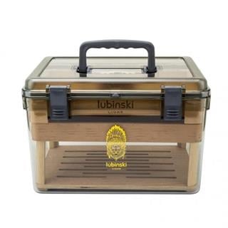 Lubinski Plexi -Sedir Şeffaf Puro Kutusu Humidor 80s