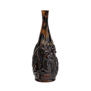 Lubinski Yeni 4 Boy Kullanım Briar Puro Ağızlığı 9mm Filtreli Carved Dragon Black (38-57 Ring)