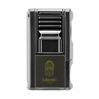 Lubinski Yeni Seri Dahili V-Cutter Delicili ve İğneli Puro Çakmağı Gunmetal