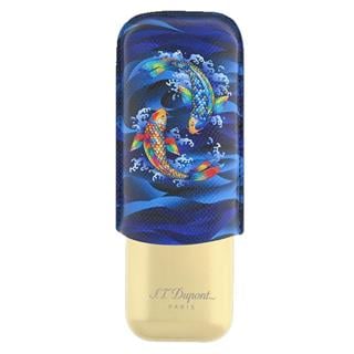S.T. Dupont Koi Fish Golden Blue İkili Puro Kılıfı 183497