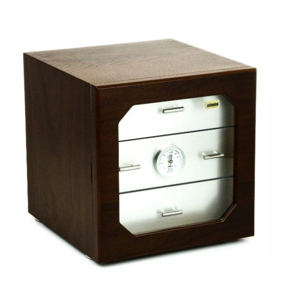 AdoriniKategorisiz ÜrünlerAdorini Chianti-M Deluxe Humidor – Ceviz & Alüminyum 125s