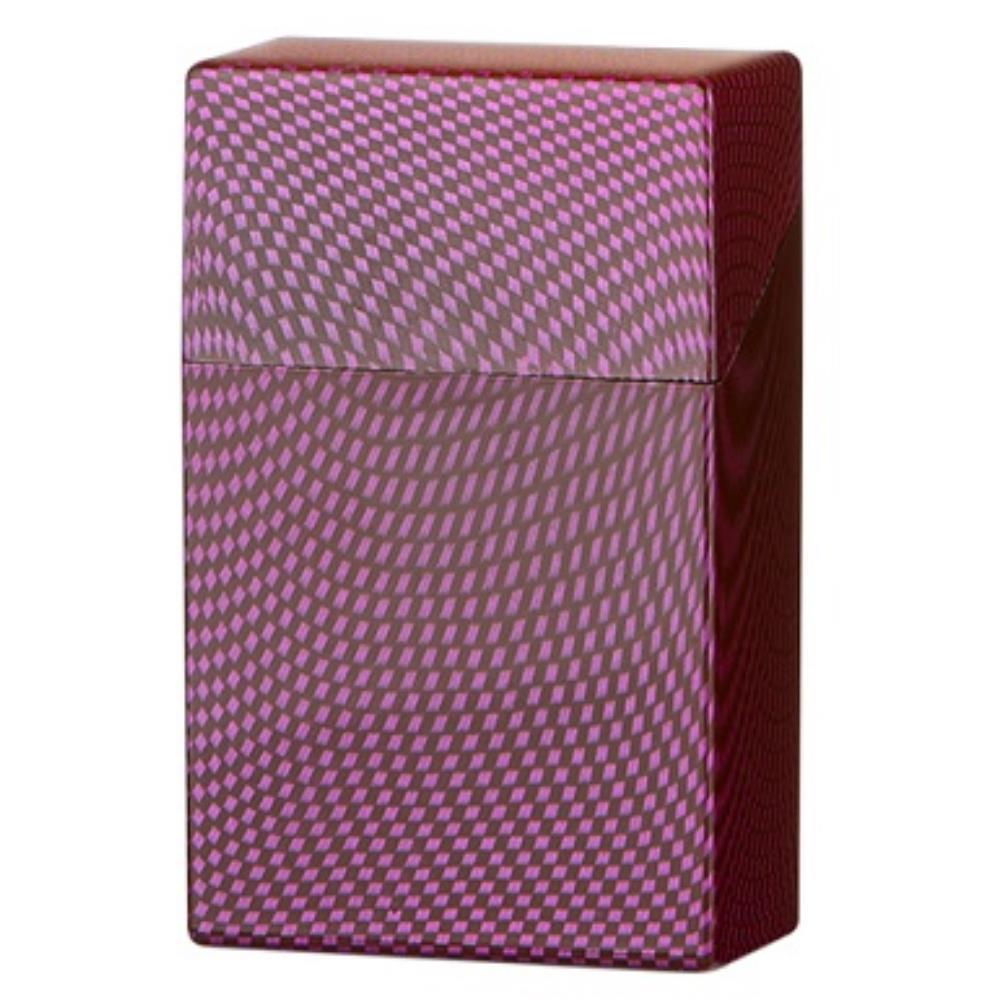 Angelo Metal Klik Butonlu Kısa Sigara Kutusu 20li (Carbon Pembe)