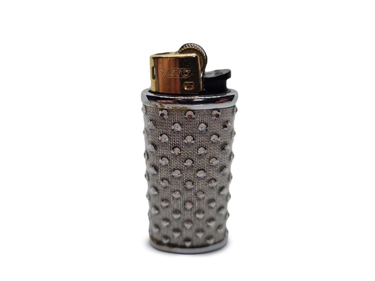 Çakmak Kılıfı/Çakmak Swarovski Taş Kaplama Silver(Outlet)
