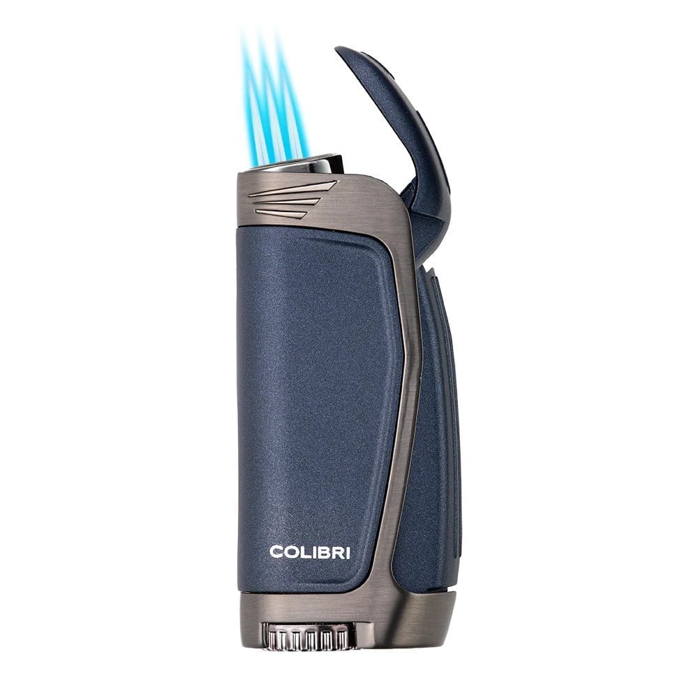 Colibri Enterprise E3 Koyu Mavi/Gunmetal Gold Üç Torch Puro Çakmağı