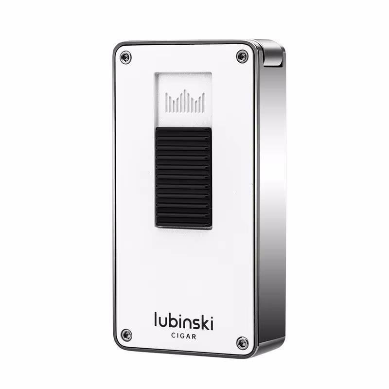 Lubinski Design Yeni Seri Çift Torch Delicili Puro Çakmağı White