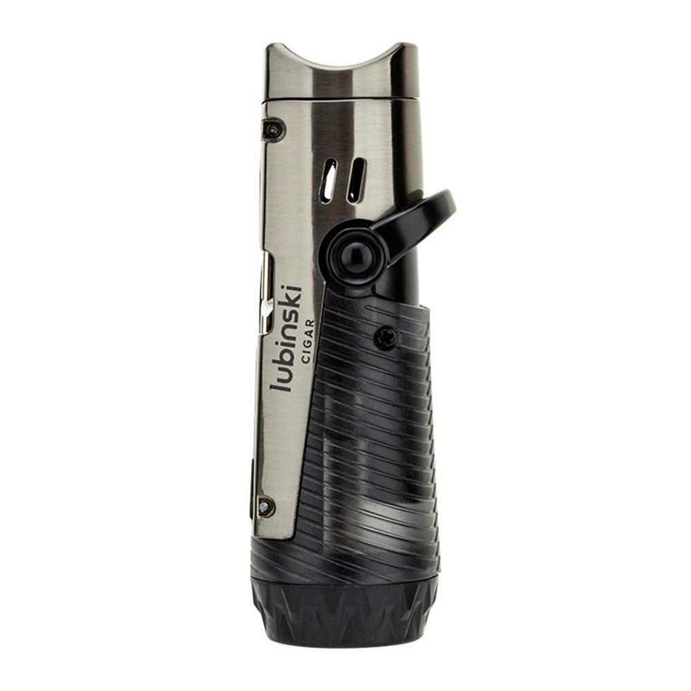 Lubinski Lion İğneli + Delicili Tek Torch Puro Çakmağı Gunmetal