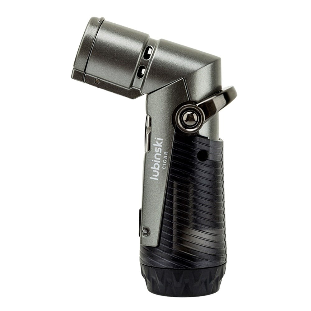 Lubinski Tek Torch İğneli Ve Delicili Puro Çakmağı Gri