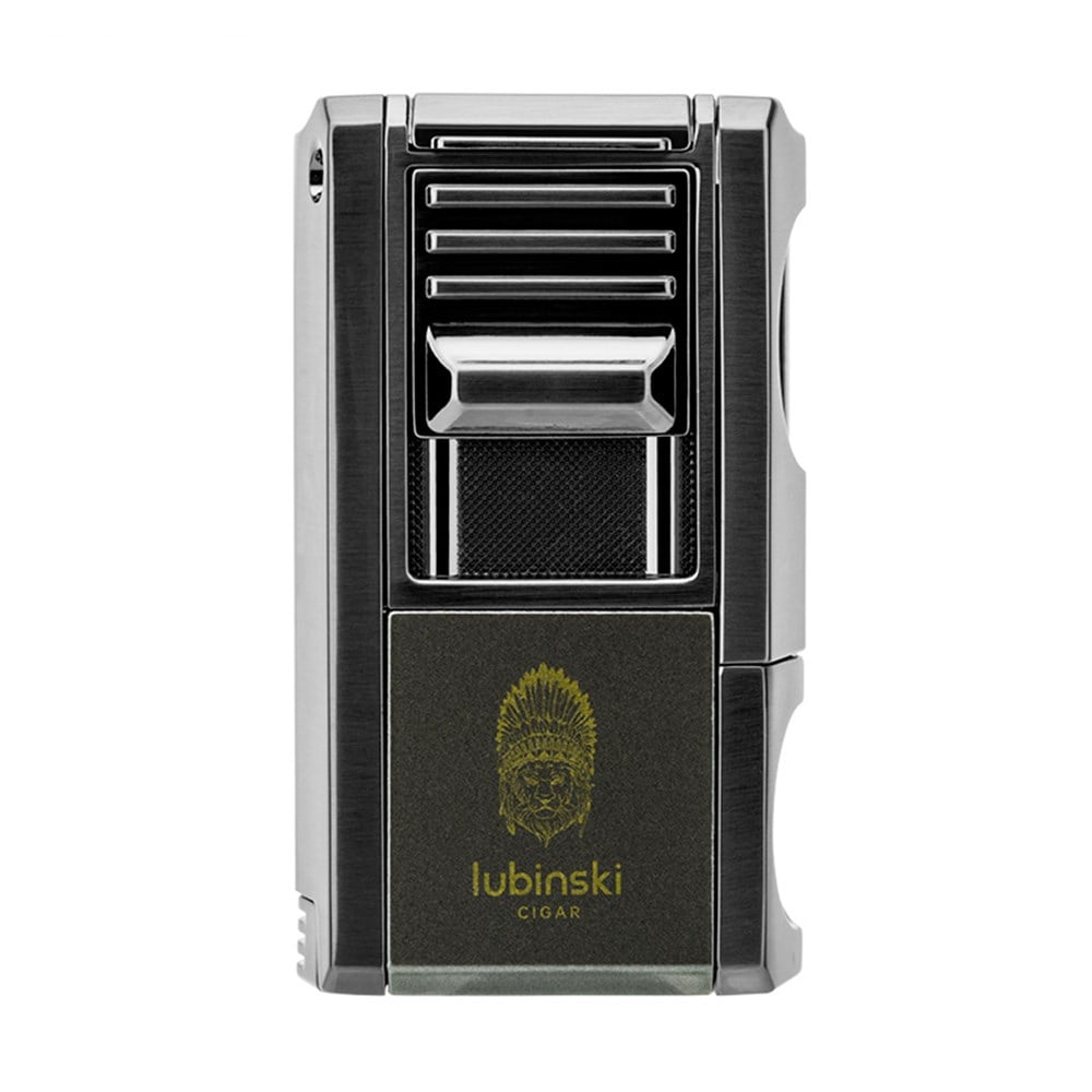 Lubinski Yeni Seri Dahili V-Cutter Delicili ve İğneli Puro Çakmağı Gunmetal