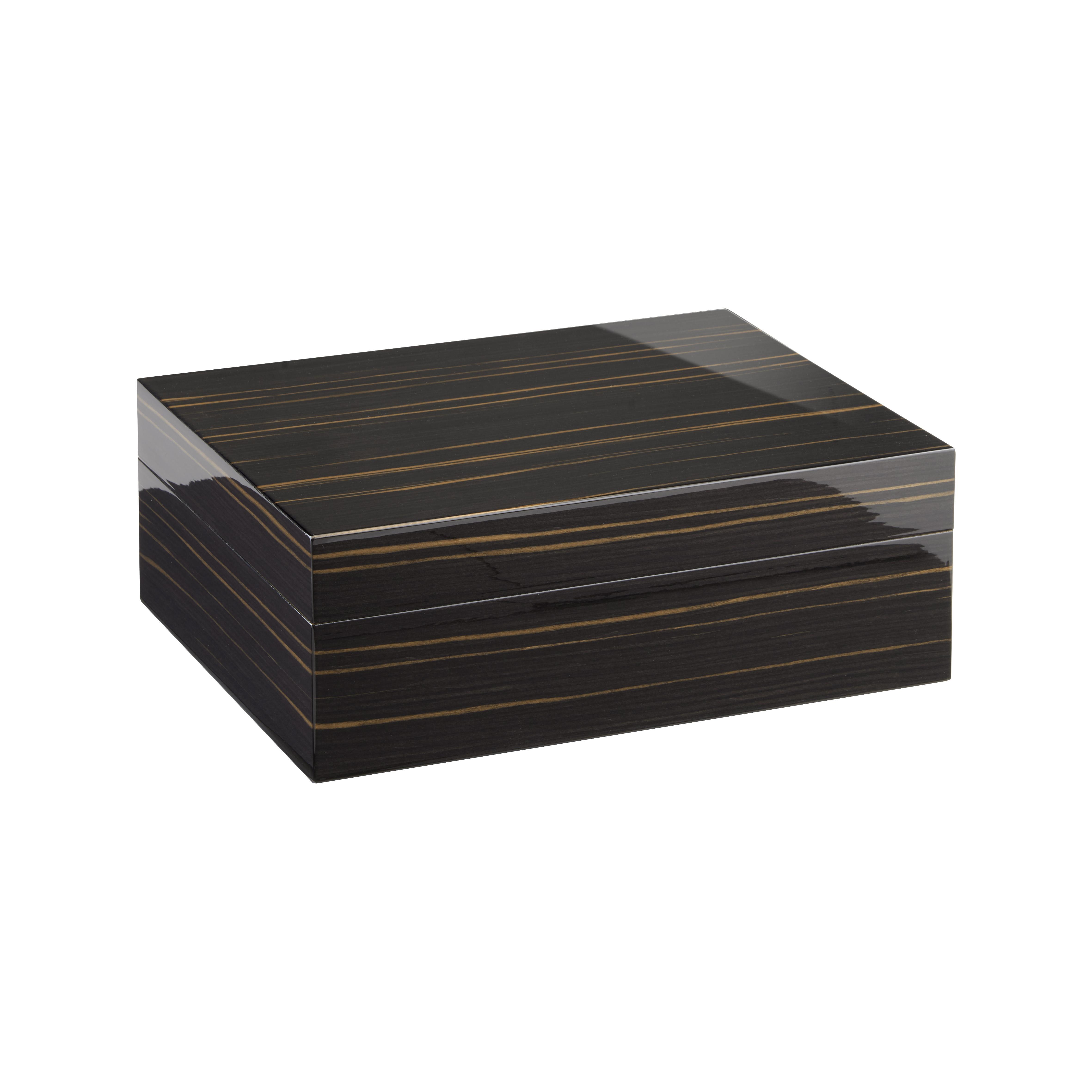 Morici Collection Italy Handmade Humidor Puro Kutusu - Roma Collection- Ebony- 50's