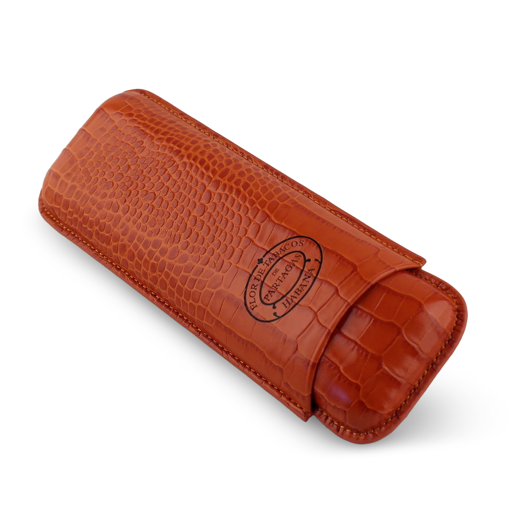 Partagas Gerçek Deri Puro Kılıfı İkili 64 Ring - Kahve