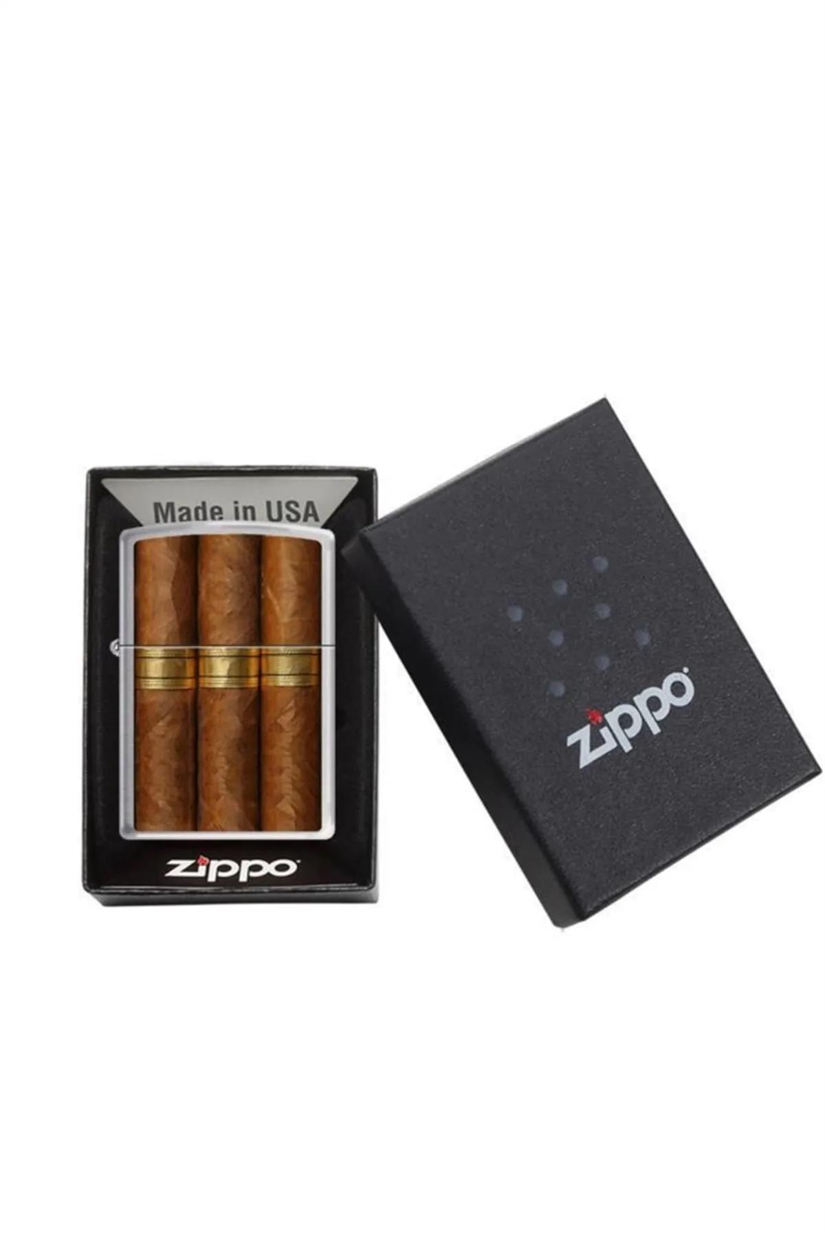 Zippo Cigars Çakmak AkMerkezTobacco Desenli & Baskılı Zippo