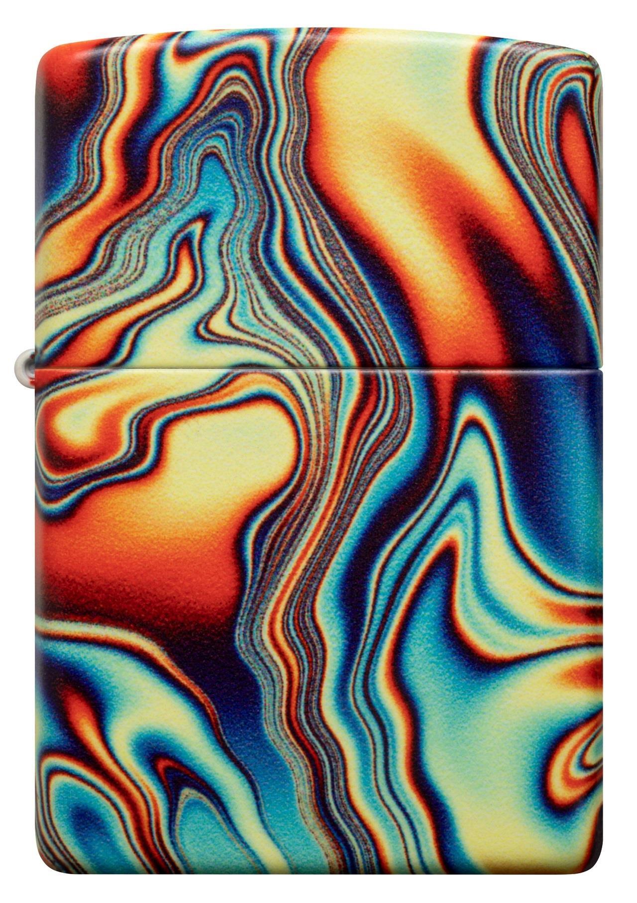 Zippo Glow In The Dark Colorful Swirl Pattern Çakmak