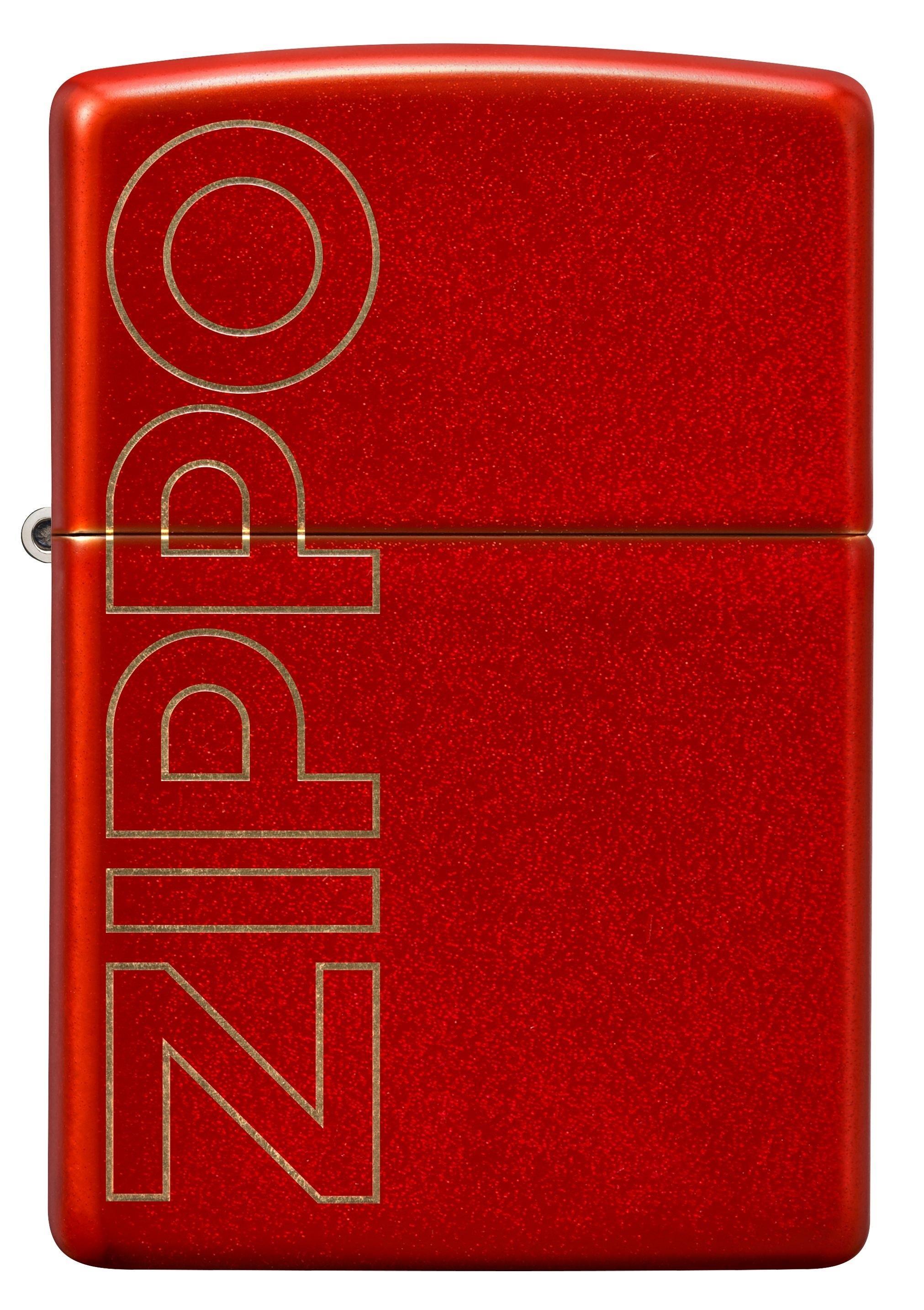 Zippo Metallic Red Logo Design Çakmak