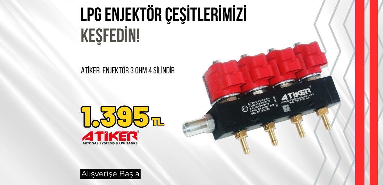 Atiker LPG Enjektörü 3 Ohm 4 Silindir