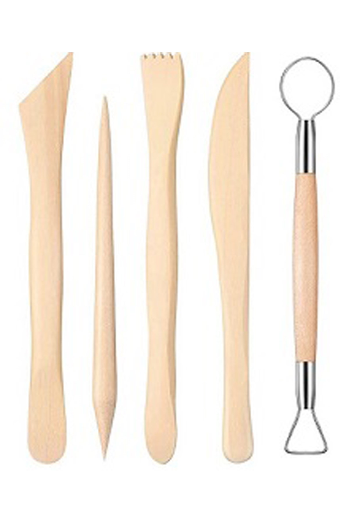 Ahşap Ebeşuar Seti (modelaj Kalemi) 5'li -EB-24