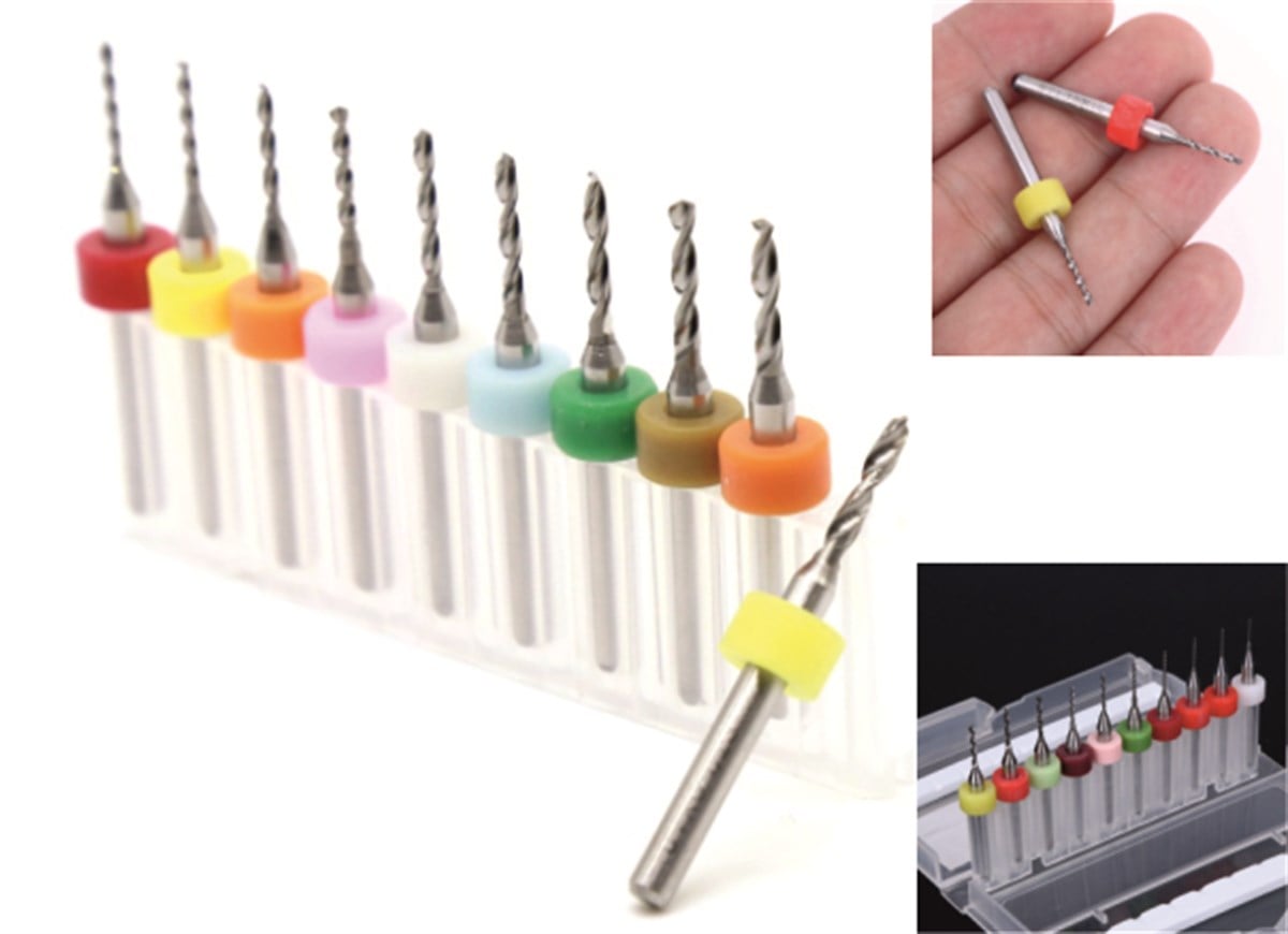 Matkap Ucu Seti Mikro CNC Çelik 1.1-2.0mm 10 Adet (B114)