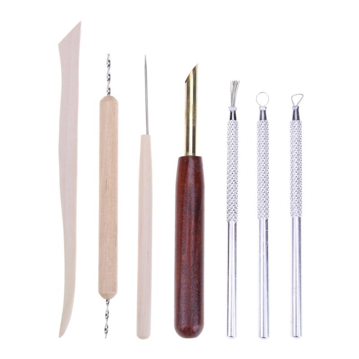 Modelaj Seramik Seti Ahşap Ve Metal 7' Li Set (EB-03)