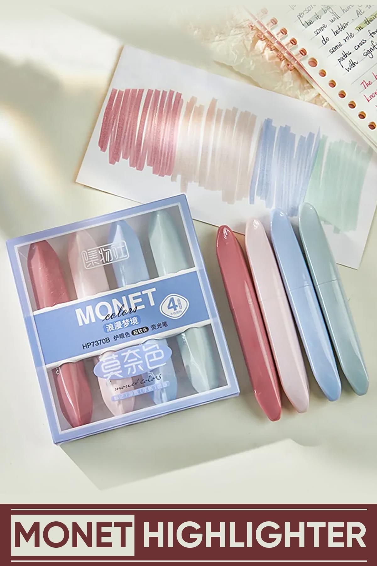 Monet Pastel Highlighter Kalem Seti 4'lü