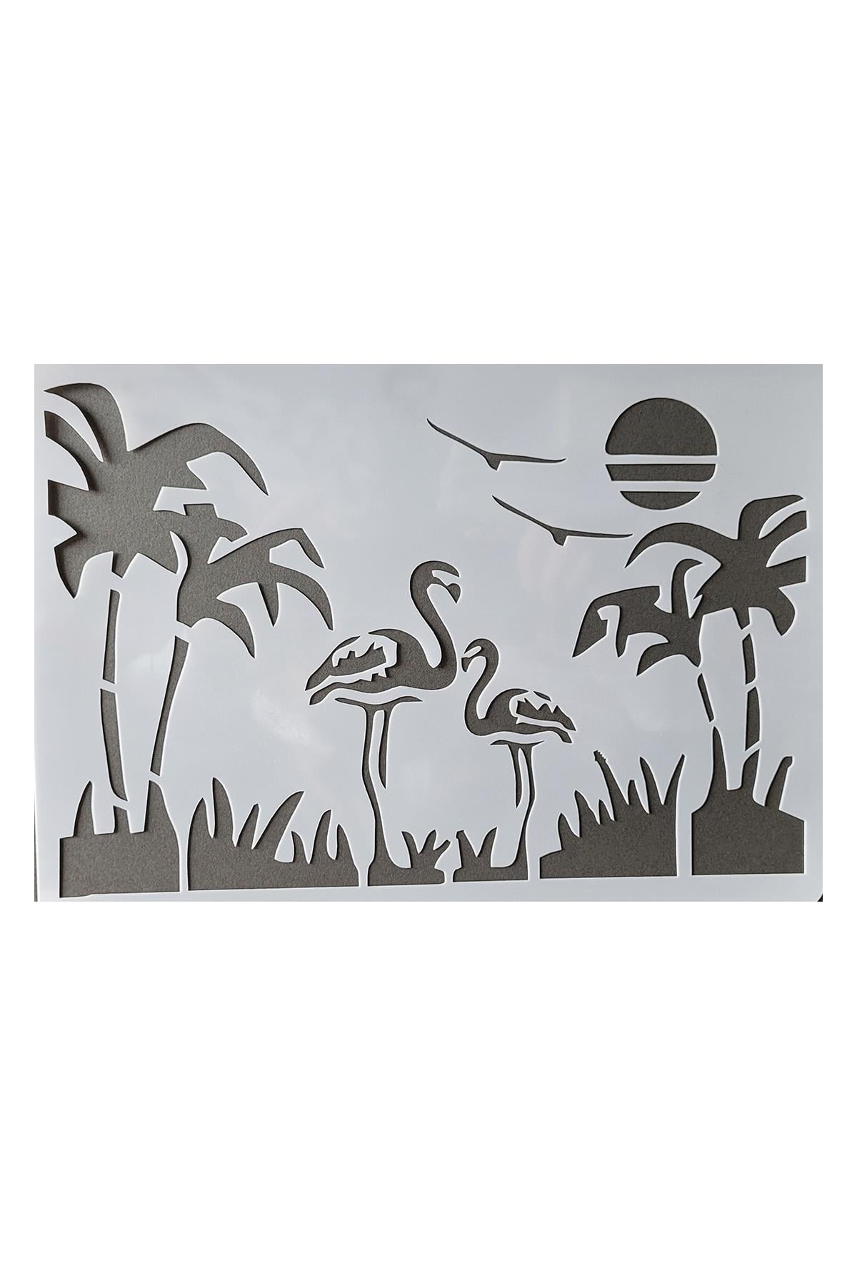 Stencil Dekoratif Boyama Şablonu A4 SY-309