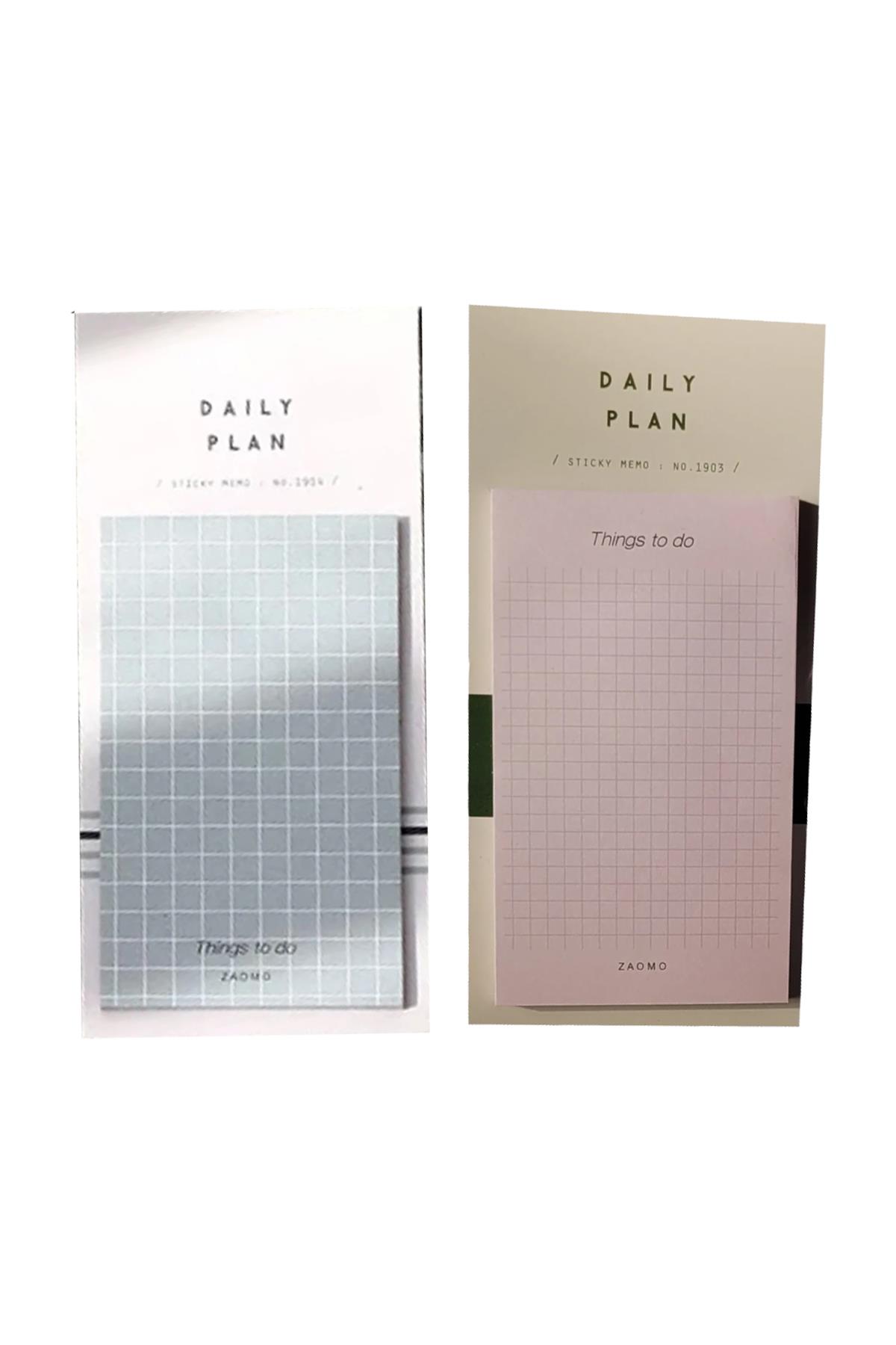 Yapışkanlı Not Kağıdı 2'li Set 50 Yaprak - 10x6 cm Pembe-Mavi