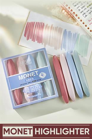 Monet Pastel Highlighter Kalem Seti 4'lü