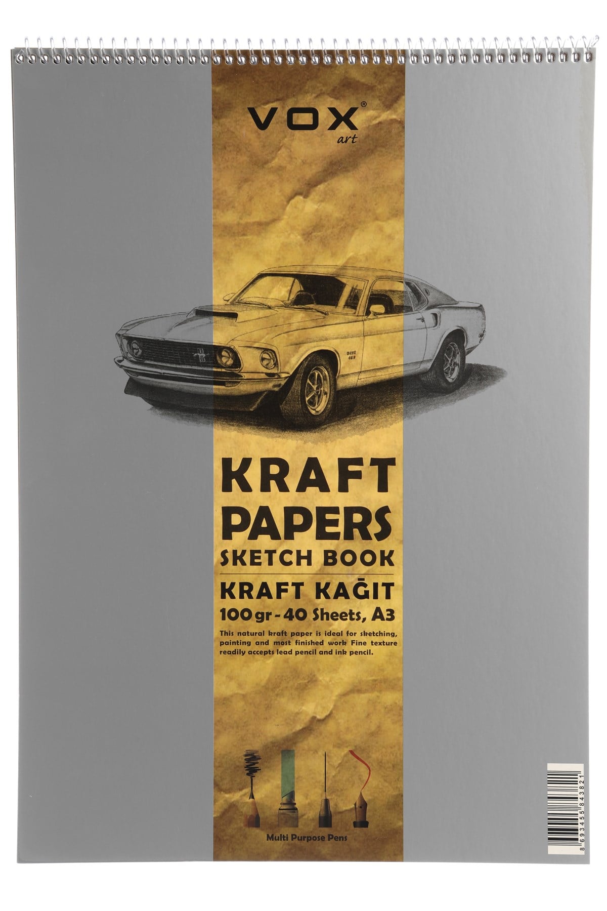 100 gr Kraft Defter - A3 - 40 Yaprak