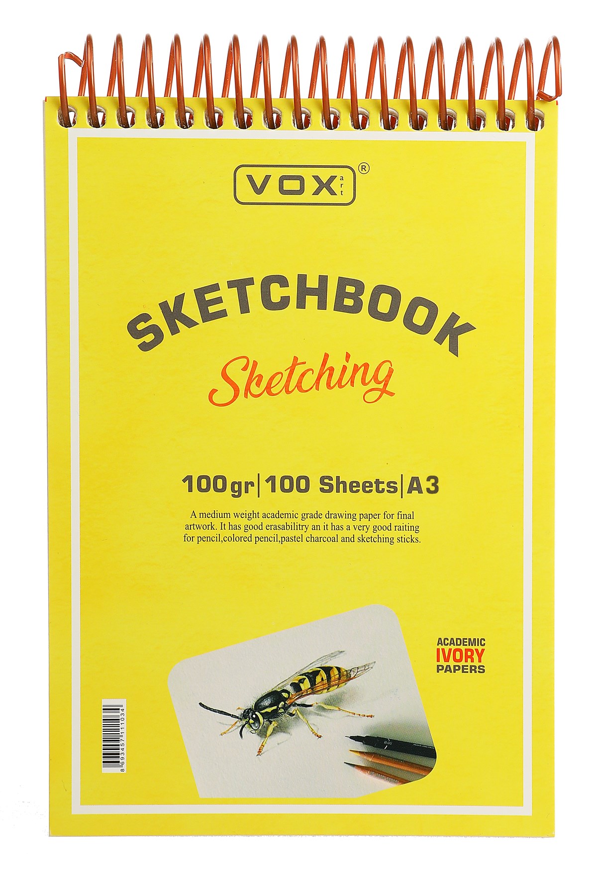 100 gr. Eskiz Çizim Defteri - A3 -. 100 Yaprak Ivory Kağıt