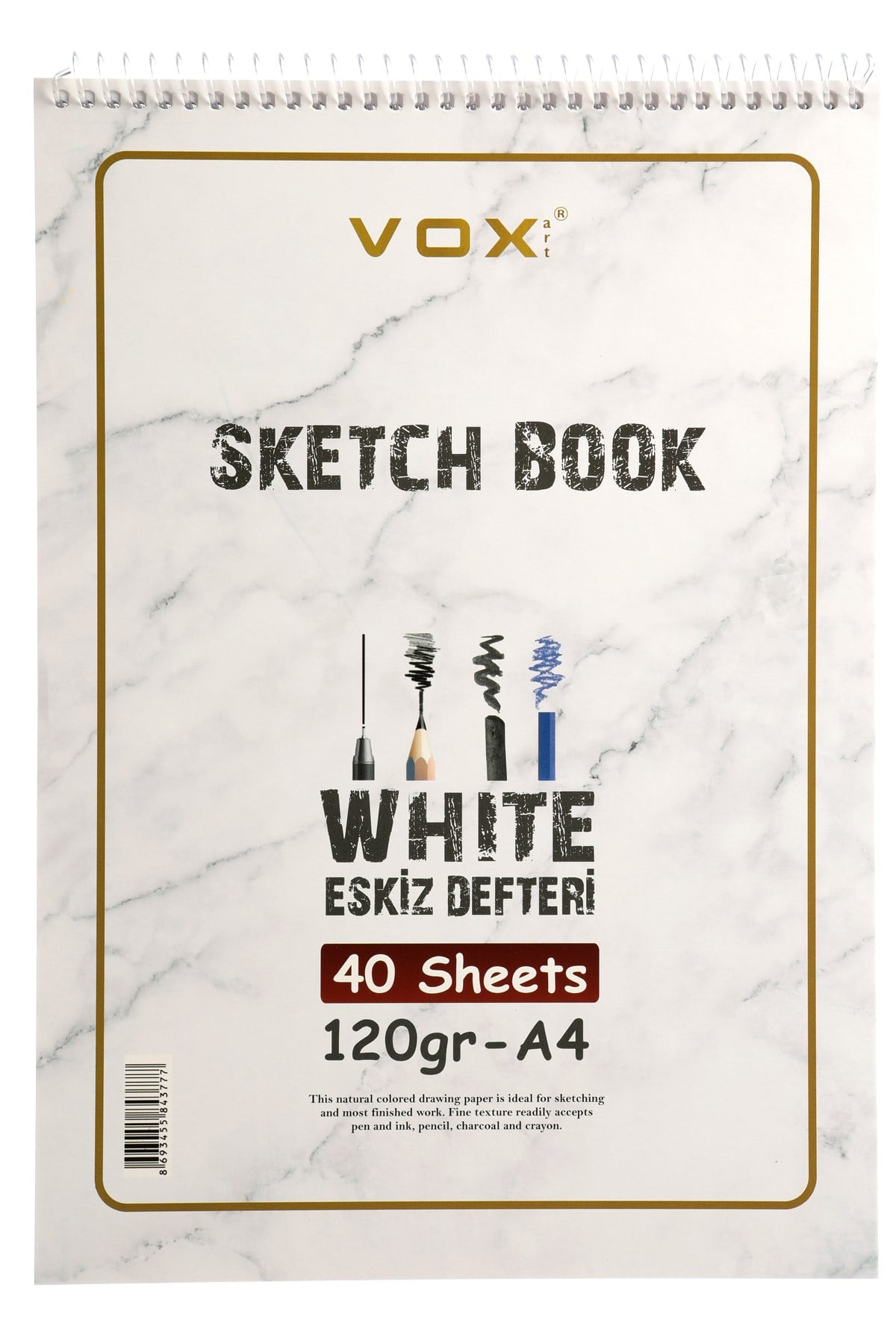120 gr Eskiz Çizim Defteri - A-4 , 40 Yaprak
