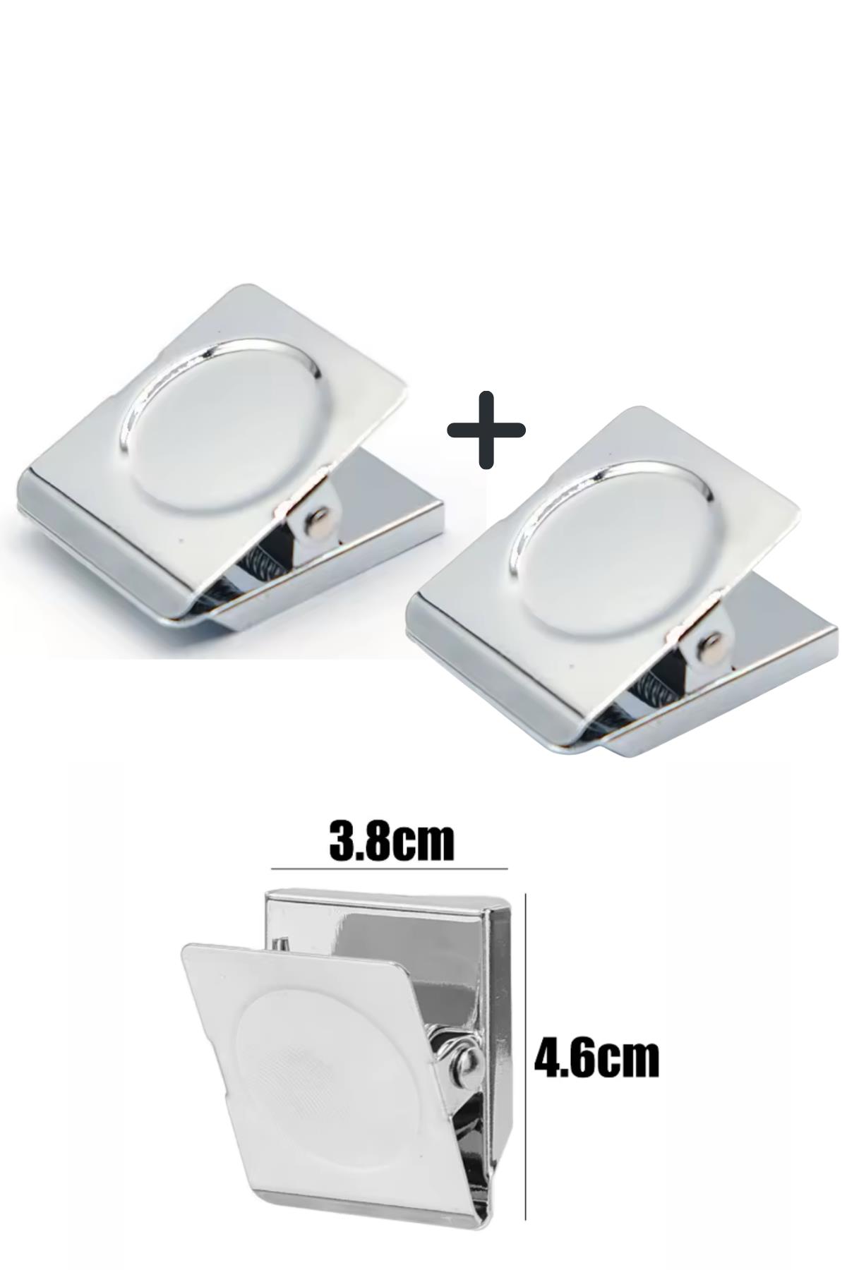 2 Adet Mıknatıslı Buzdolabı Magnet Fotoğraf Kağıt Evrak Tutucu Kıskaç