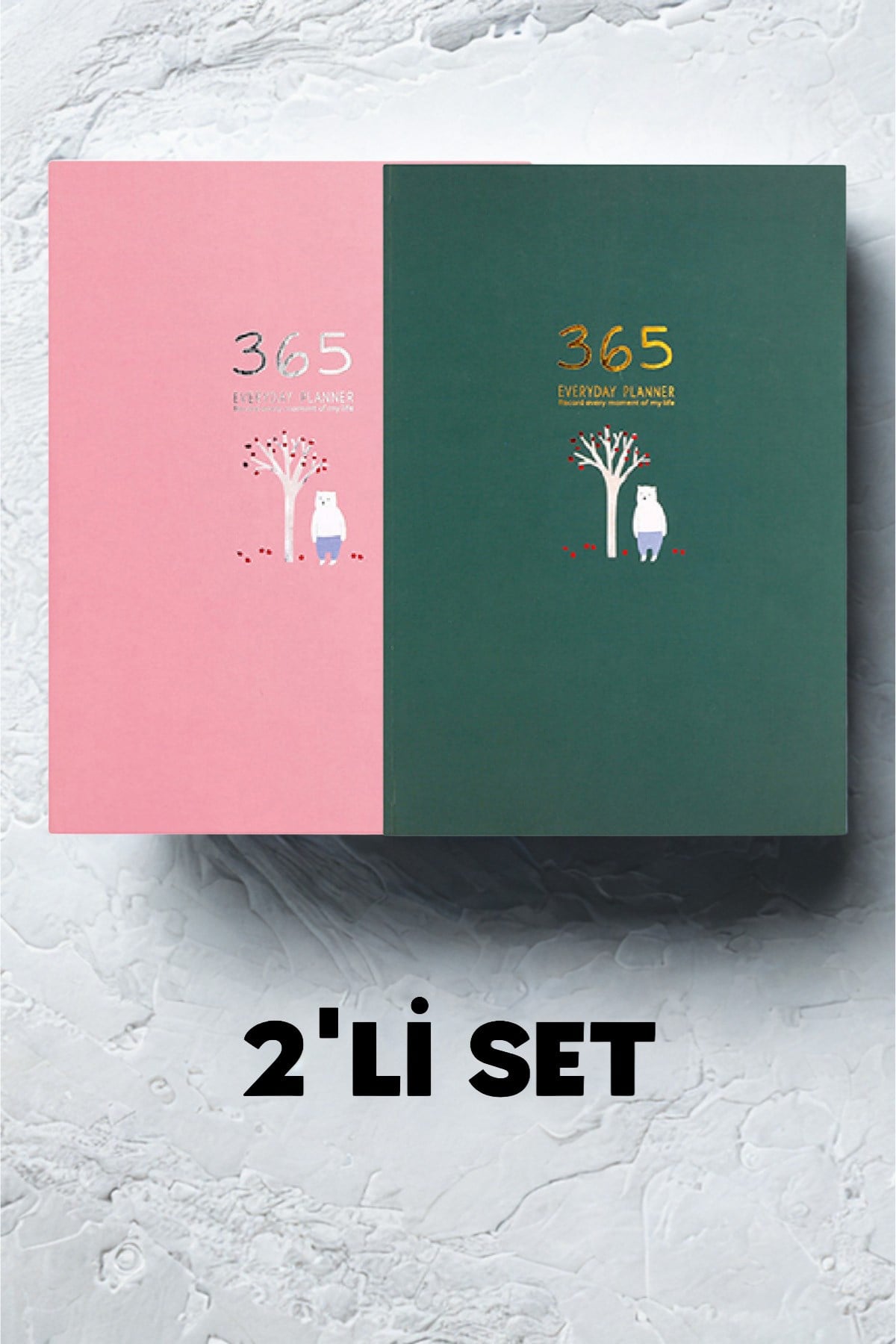 2'li 365 Gün Tarihsiz Planlayıcı Ajanda, 13*18cm 256 Sayfa