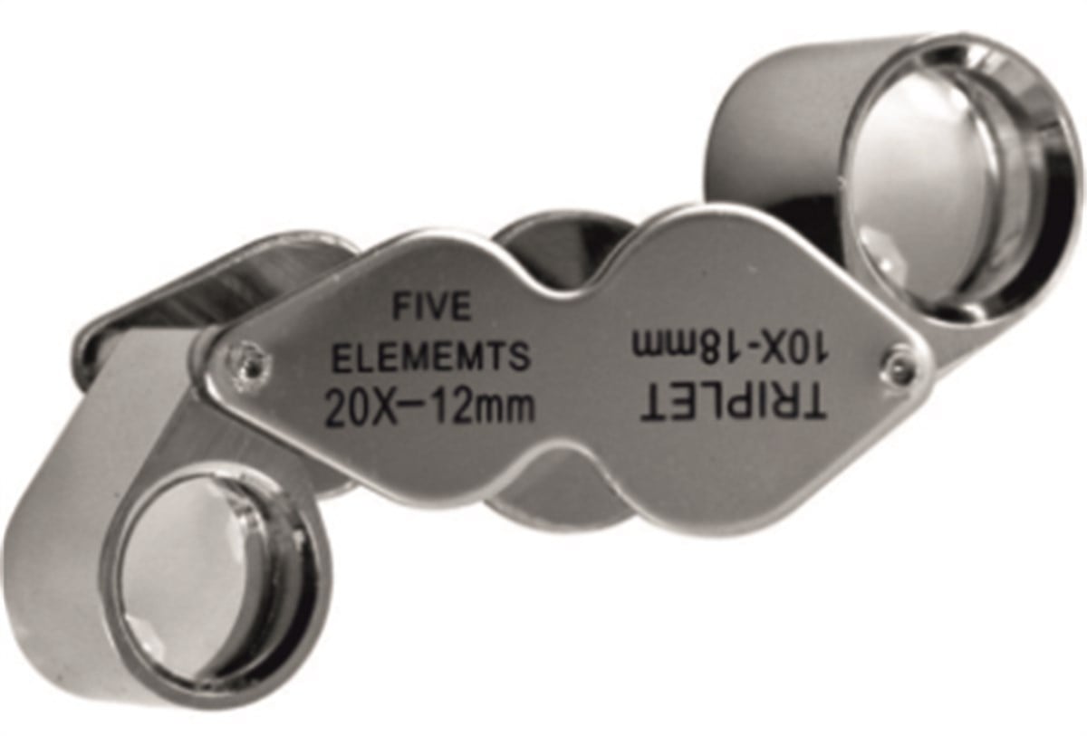 2'li Metal Lup Büyüteç 10x ve 20x (B123)