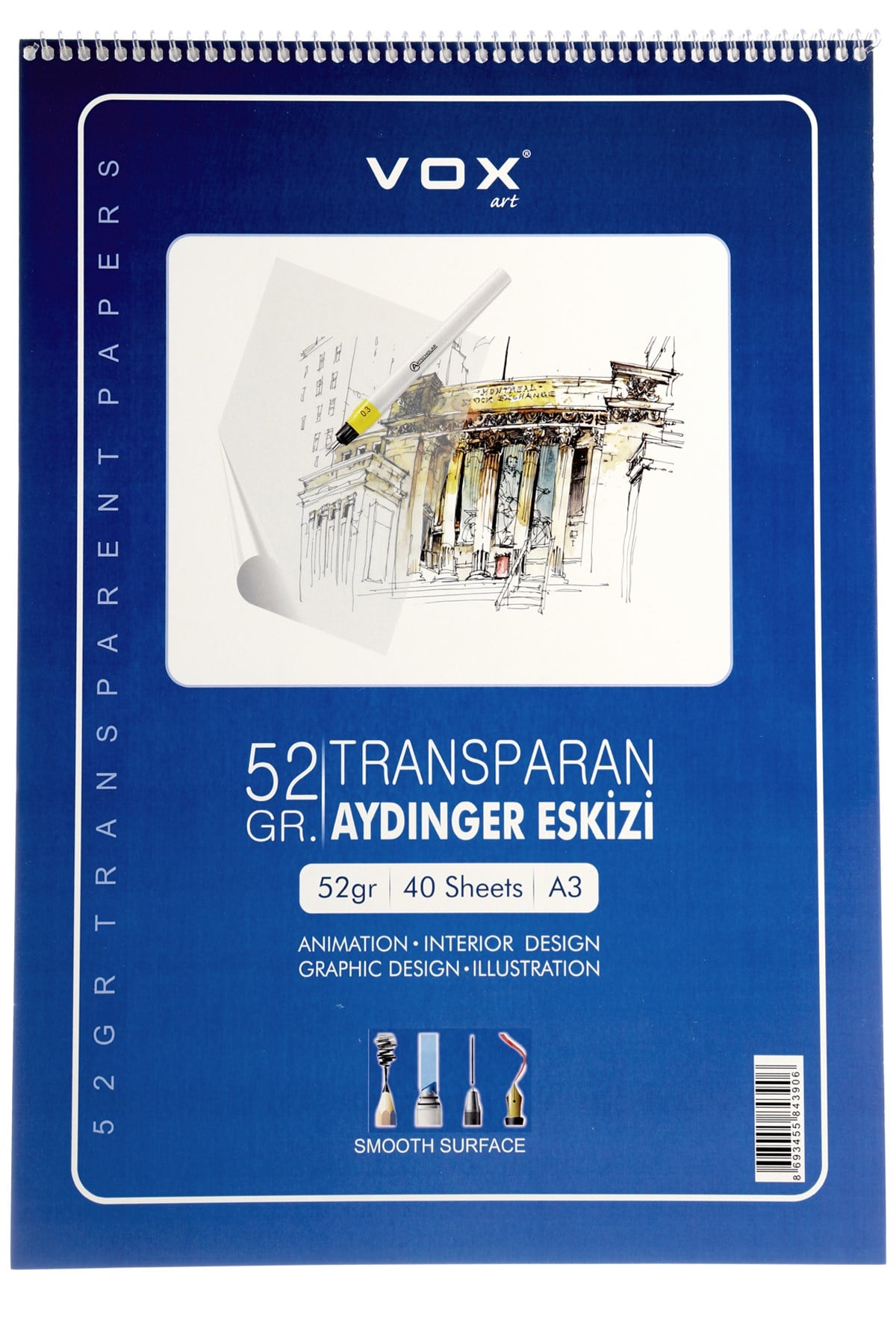 52 gr Aydınger Eskiz Defteri - A3 - 40 Yaprak