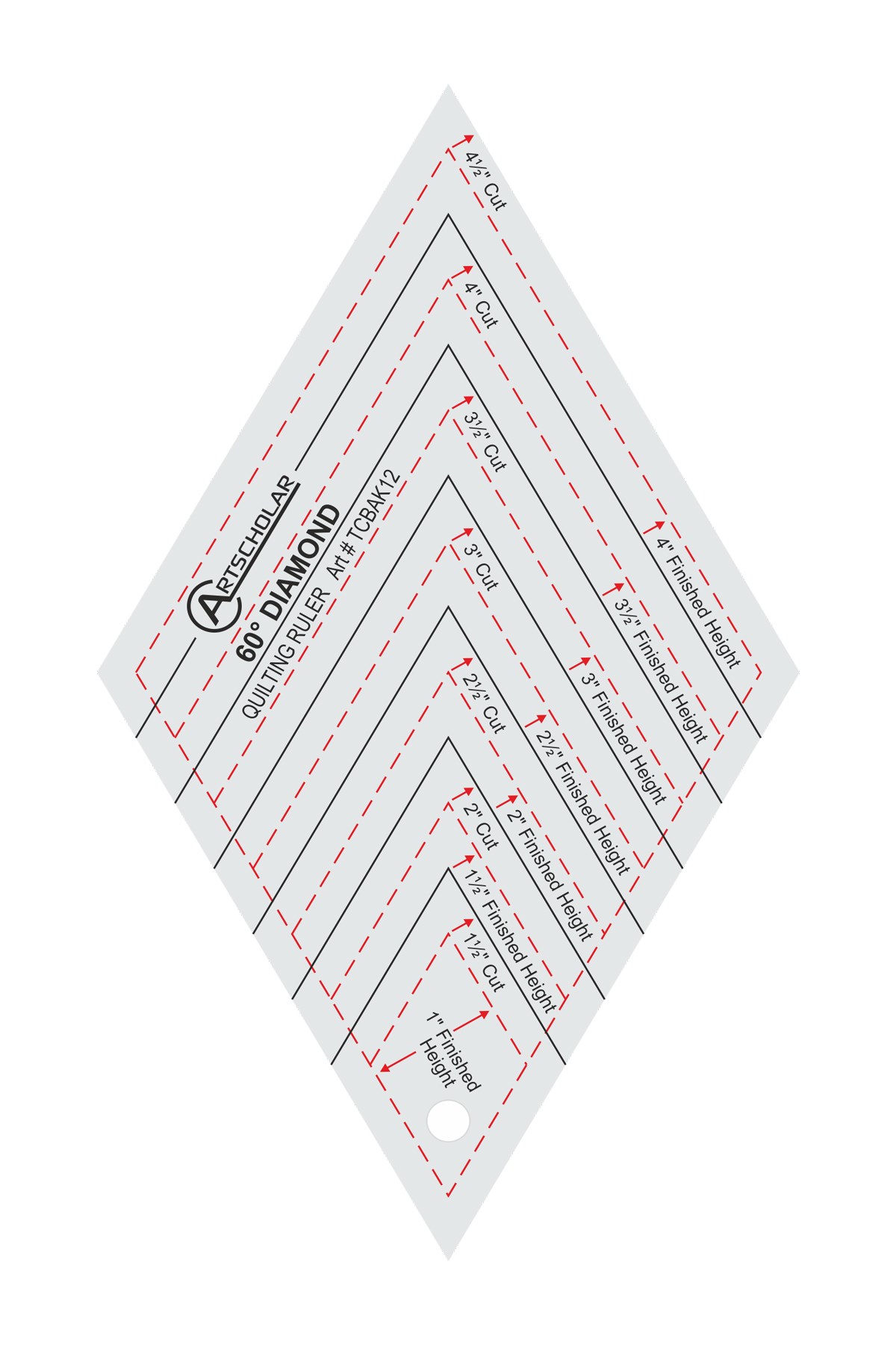 60 DERECE BAKLAVA KAPİTONE ŞABLONU 11 CM (TCBAK12)