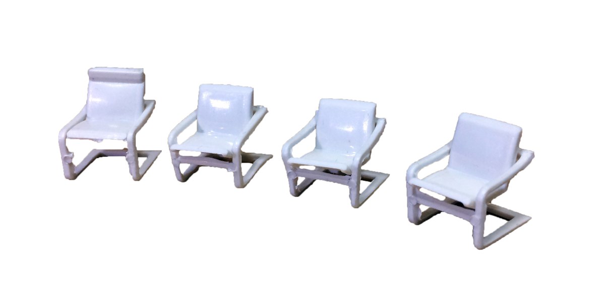 6'lı Maket 4x Sandalye & 2x İnsan 1:50 Ölçek (VX-228)
