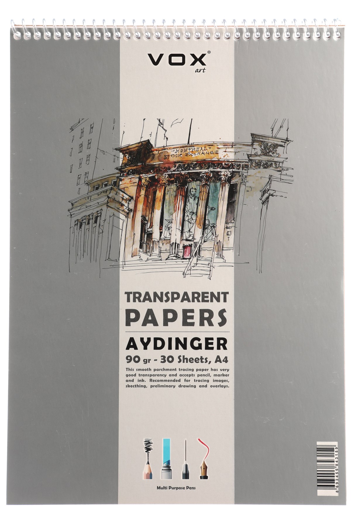 90 gr Aydınger Eskiz Defteri - A4 - 30 Yaprak