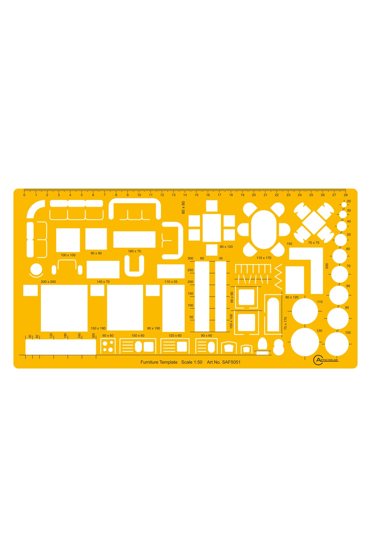 ArtScholar-1:50 Mobilya Tefriş Şablonu (SAF5051)