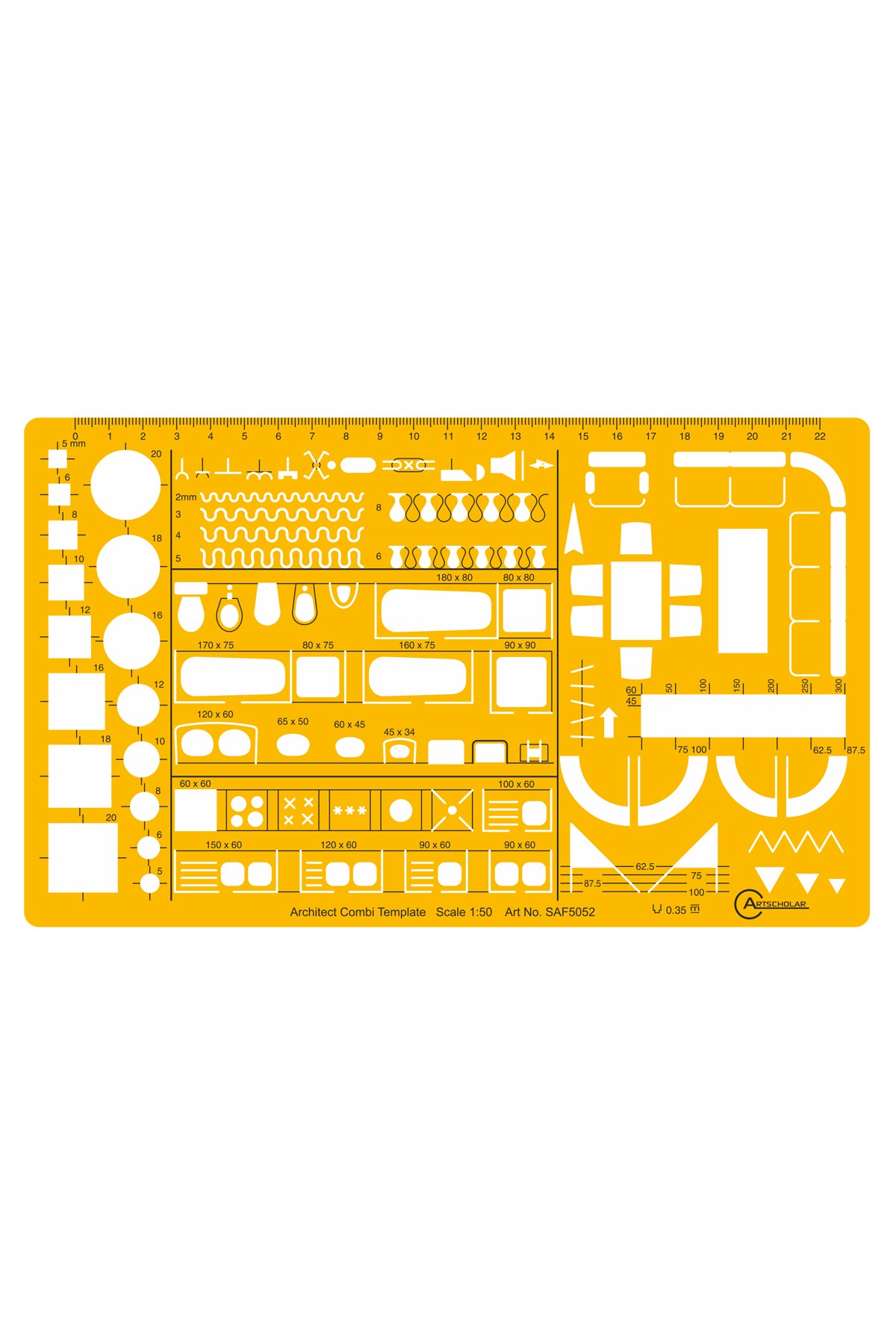 ArtScholarr1:50 Mobilya/ Tesisat Şablonu (SAF5052)