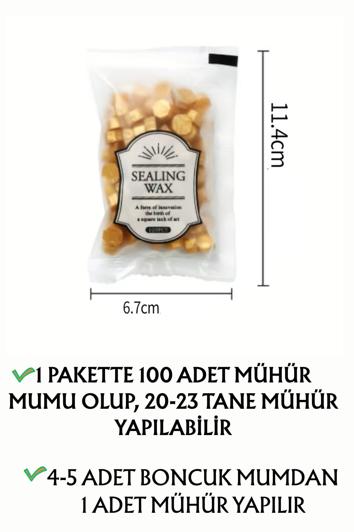 Boncuk Mühür Mumu 100 Adet Pembe&Yeşil