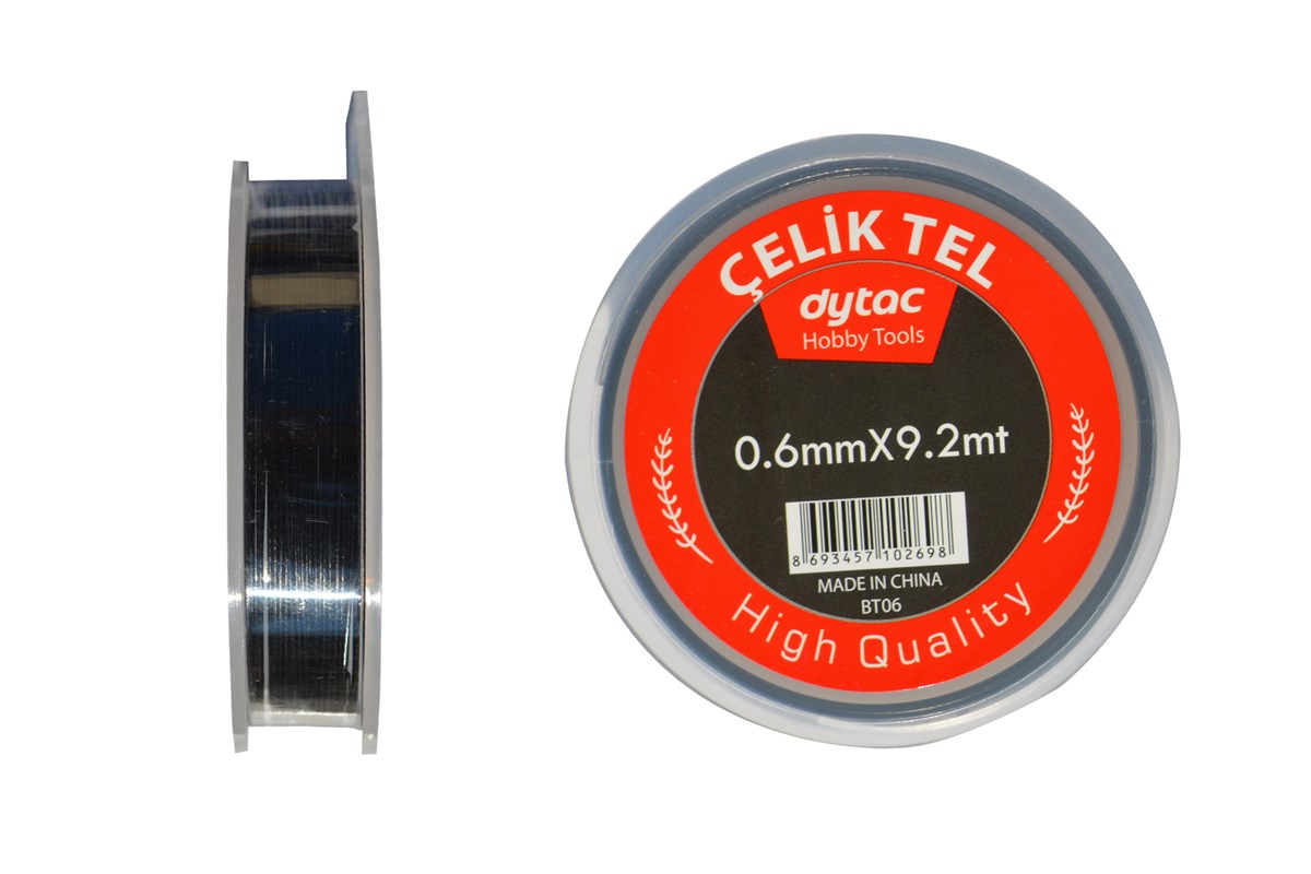 Çelik Tel 0,6 mm x 9,2 Metre Siyah (BT06)