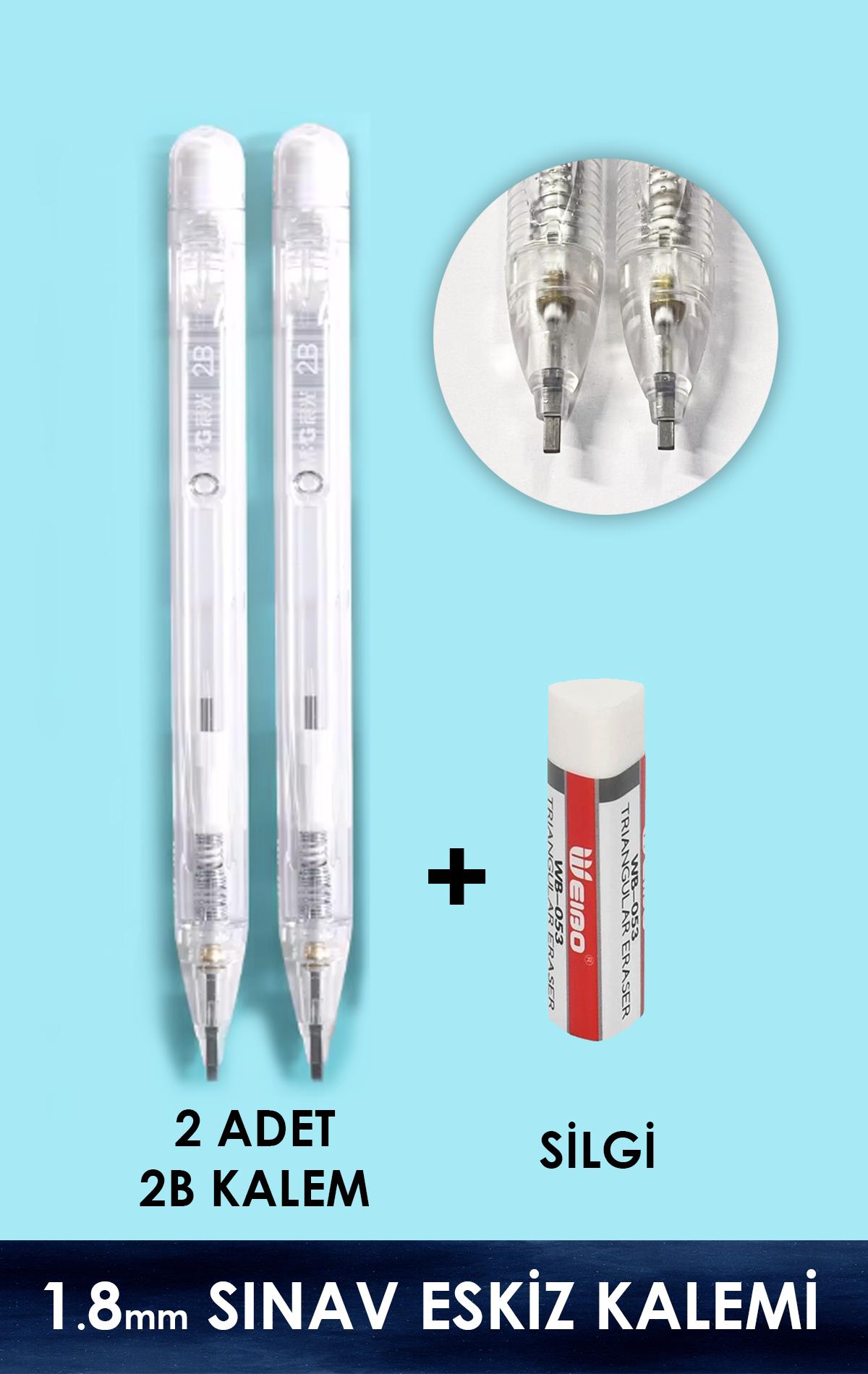 Eskiz Sınav Kalemi 1.8mm Düz Uç - 2 Adet