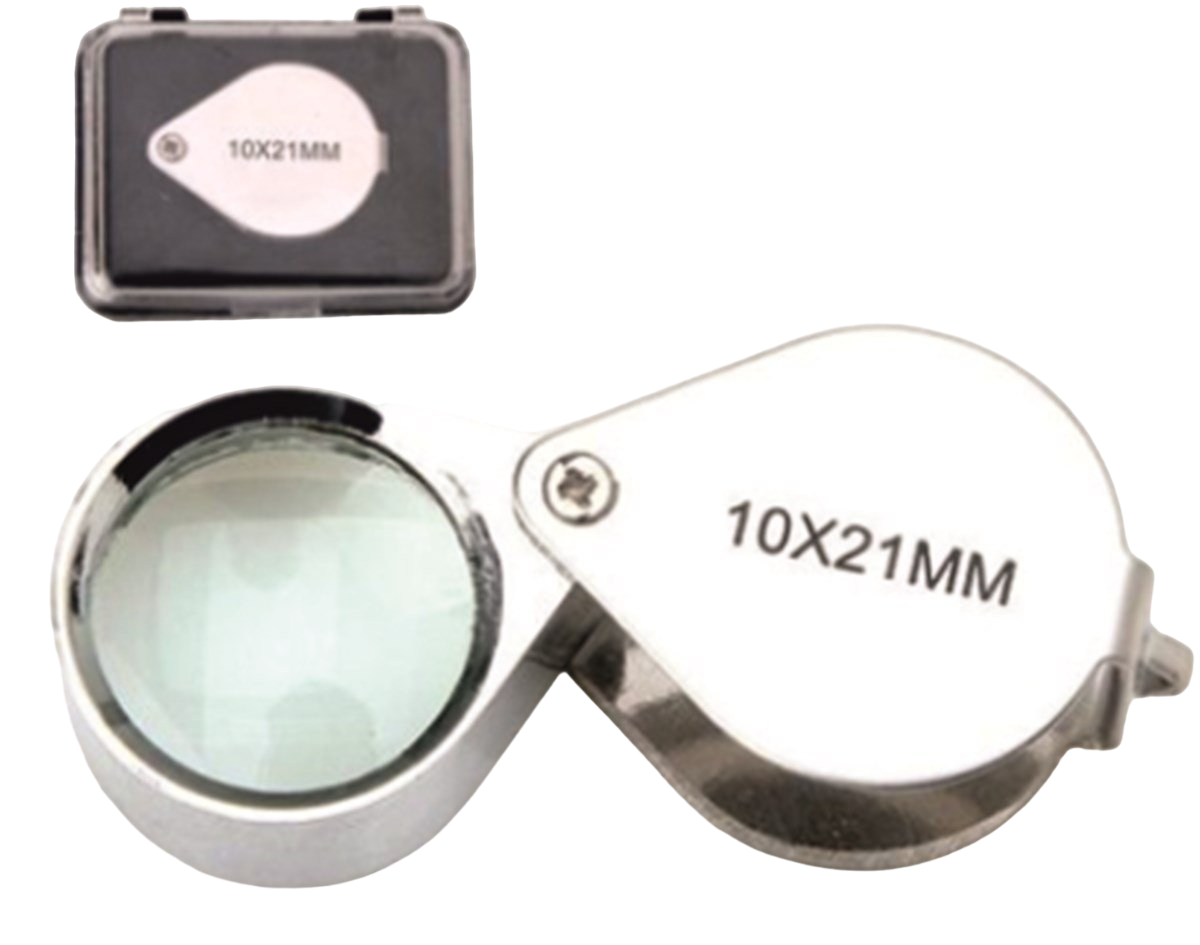 Metal Lup Büyüteç Özel Kutusu 10x  (B122)